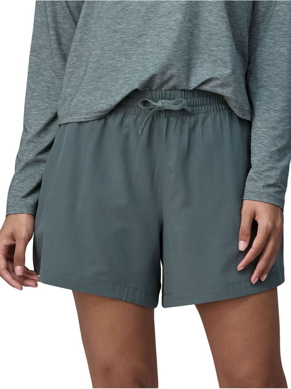 Patagonia Women's Athletic Shorts in Slate Green